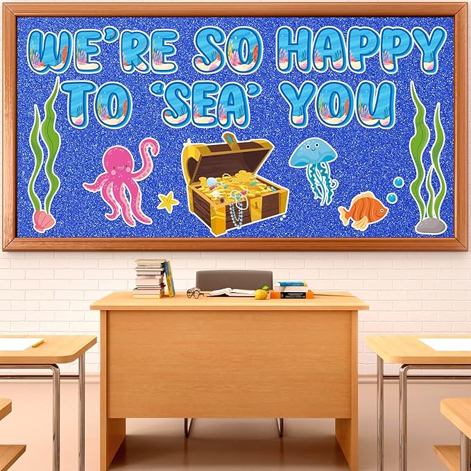 Qyeahkj 17in x 20ft Glitter Bulletin Board Paper Roll Bulletin Board Background Paper Fade Resistant Classroom Decoration Poster Art Craft Home Wall Education Decor Royal Blue