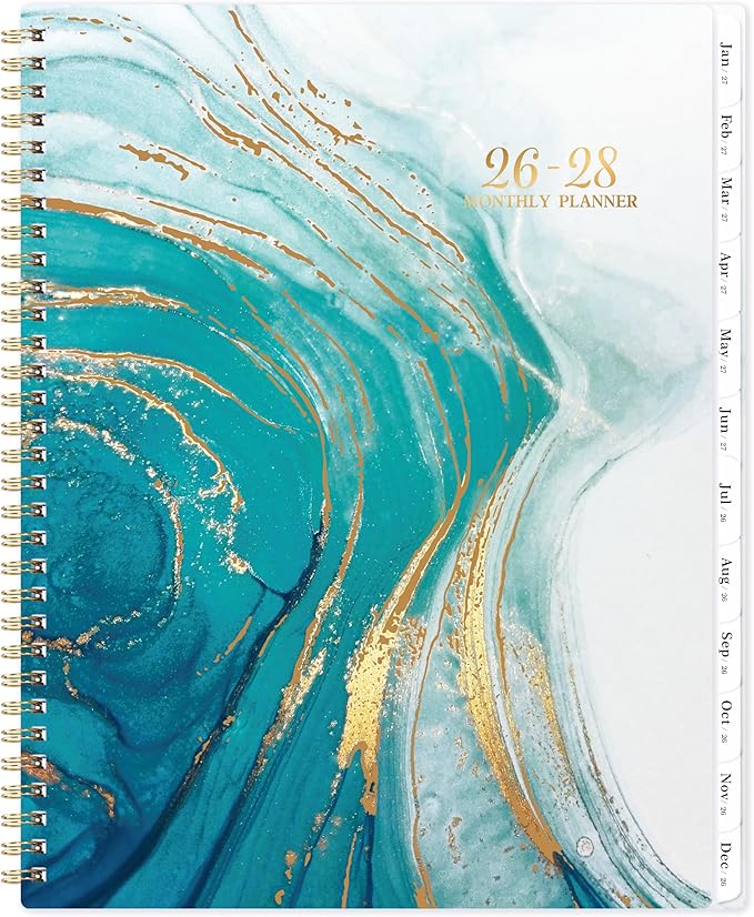 2026-2028 Monthly Planner/Calendar - July 2026 - June 2028, 9" x 11", 2026-2028 Calendar Spiral Bound, 2 Year Monthly Planner with Tabs