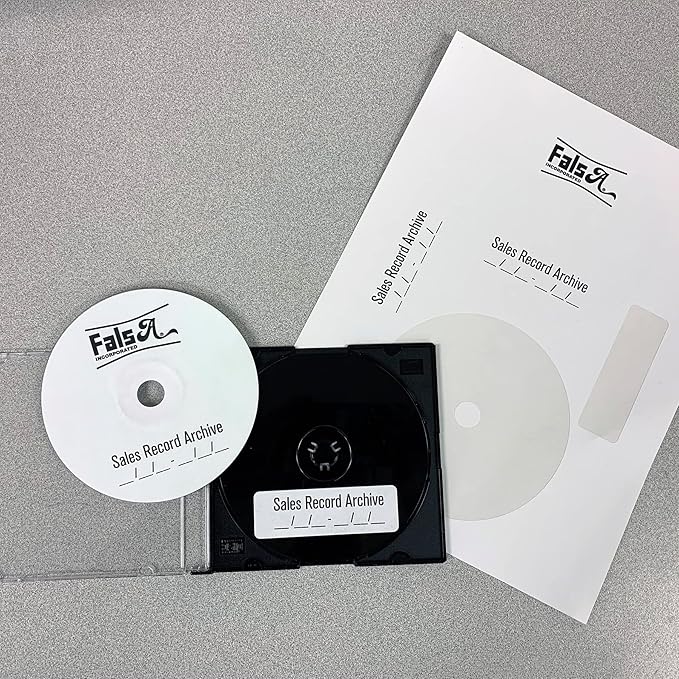 CD/DVD Label Full Face | Qty 50 Disc, 50 Spine | 25 Sheets Total | Permanent White Matte | Inkjet & Laser Compatible | Neato Small Center Style | Spine & Case Labels | Blank Label