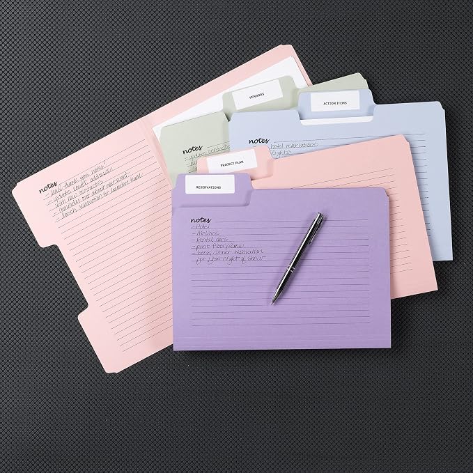 Smead SuperTab Oversized Tab File Folders, 1/3-Cut Oversized Tabs, Letter Size, Assorted Colors, 12 per Pack (11651)