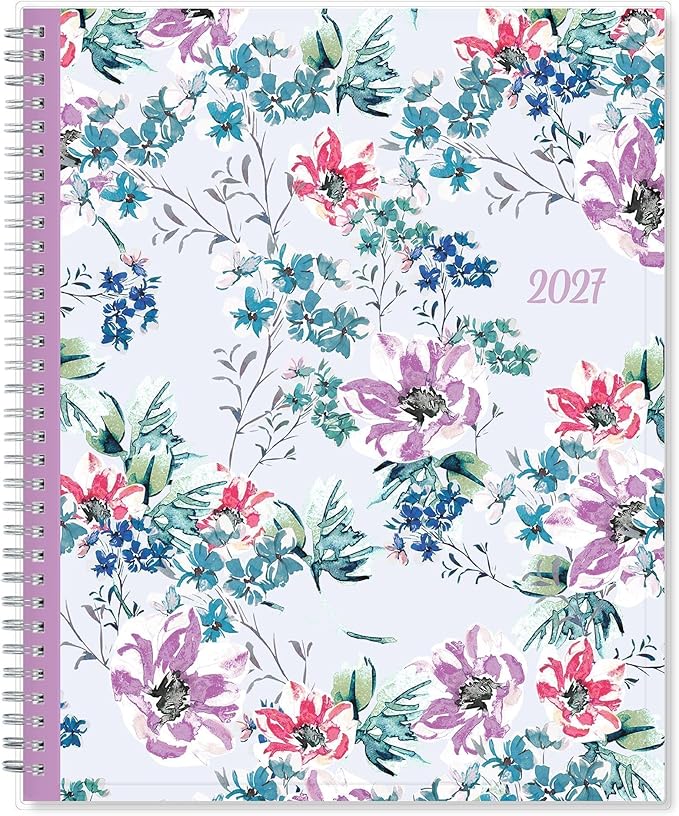 Blue Sky 2027 Weekly and Monthly Planner Calendar, January 2027 - December 2027, 8.5" x 11", Clear Pocket Cover, Laminated Tabs, Durable Twin Wire Binding, Storage Pocket, Laila