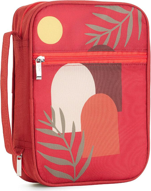 Mr. Pen- Bible Cover Case, Carrying Book Case with Durable Handle and Zippered Pocket, Bible Protective Church Bag for Men & Women, Christian Gifts, Fire Red