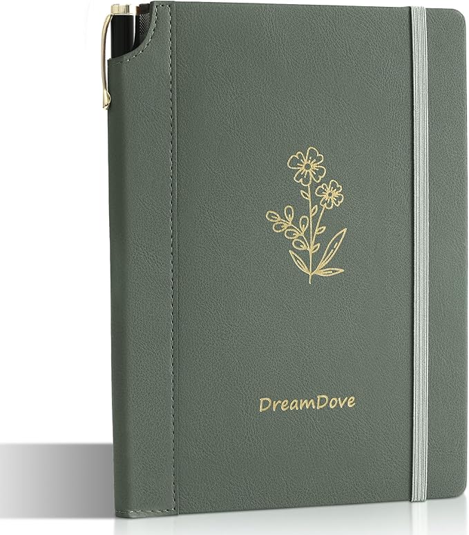 2026 Planner，Undated Weekly Planner A5 Week Plan Notepad5.5'' X 8.1'' Weekly Agenda Weekly To Do List Planner Notebook With Goal & Habit Tracker Organizer , Perfect For Office Home School Supplies Vegan Leather Hardcover (floral -green)