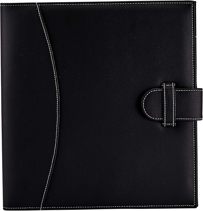 It's Academic Executive Faux Leather Portfolio Folder, Black