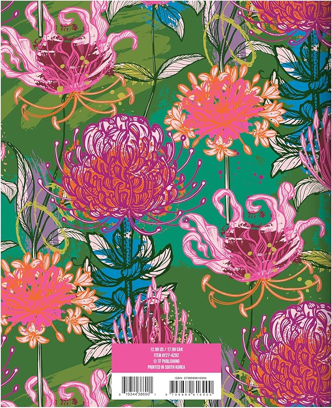 TF Publishing July 2026 - June 2027 Fully Floral Medium Monthly Planner - 12 Month Academic Planner 2026-2027 with 2-Page Spreads, Monthly Calendar Grids and Planning Prompts - 6.5 in x 8 in