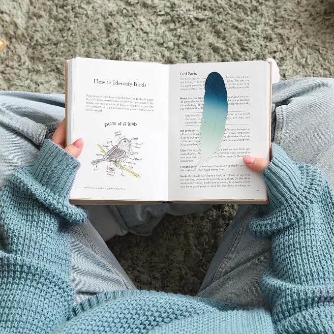 Genuine Fred Tale Feather Flexible Silicone Feather Page Marker with Soft Ombre Design, Lightweight Bookmark for Books, Journals and Planners