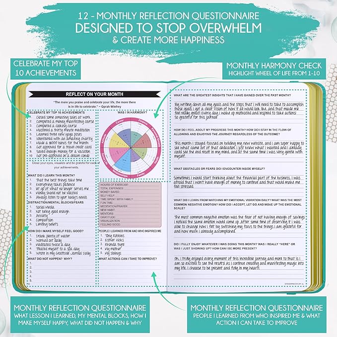 Deluxe 2026 Planner Weekly and Monthly | Law of Attraction Planner with Productivity App | 12-Month for Productivity, Gratitude & Goal Setting | Includes Foldable Vision Board, Gift Box & Stickers