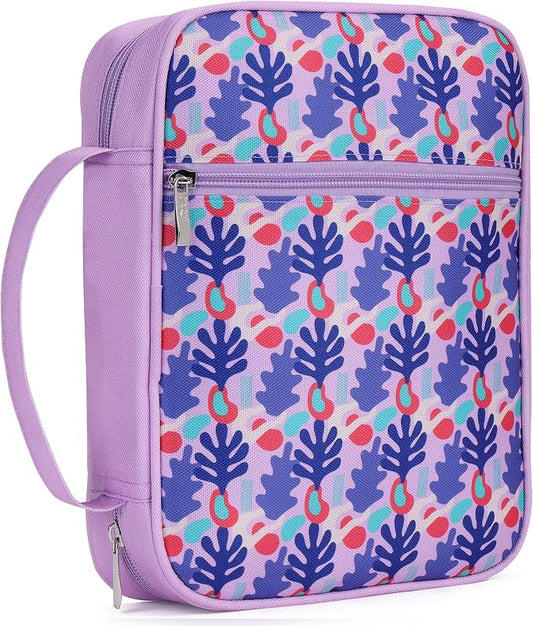 Mr. Pen- Bible Cover Case, Carrying Book Case with Durable Handle and Zippered Pocket, Bible Protective Church Bag for Men & Women, Christian Gifts, Petal Harmony