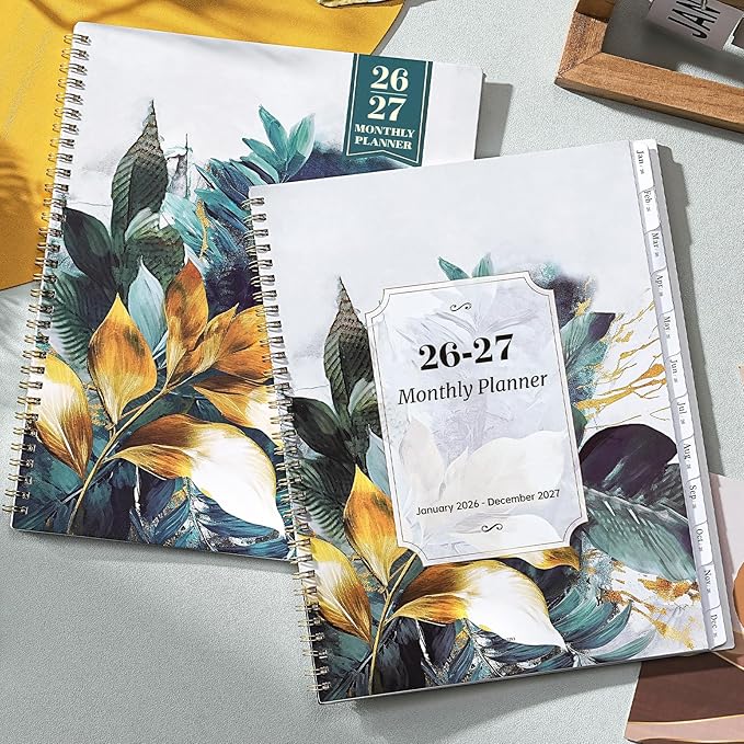 2026-2027 Monthly Planner/Calendar - Calendar Planner 2026-2027, 9'' x 11'', July 2026- December 2027, 18 Monthly Calendar, 2026 Planner with Tabs, Thick Paper, Inner Pocket, Spiral Binding, Holidays, Notes
