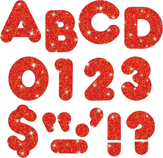 TREND Ready Letters® - Casual Font Uppercase 4" Sparkle