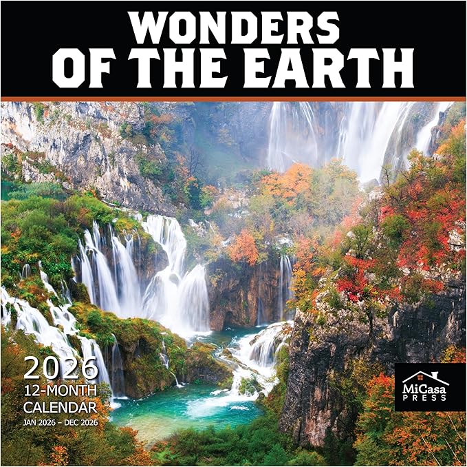 MICASA PRESS Wonders of the Earth 2026 Wall Calendar 12 Month | 12" x 24" Open | Thick & Sturdy Paper | Holiday Gift | Nature Calendar 2026