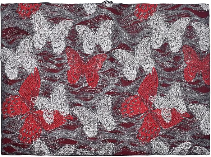 BLBMH 5.5x8.5 Fabric Bible Cover Non-Stretch | Built-in Bookmark | Handmade Washable Book Sleeve for Paperback Journal Privacy Reading Gift for Women - Butterfly C
