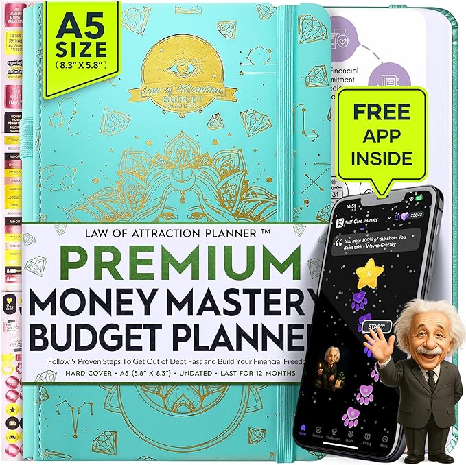 Budget Planner and Monthly Bill Organizer - Finance Planner, 12-Month Journey to Financial Freedom | Bill Payment Tracker Monthly Organizer, Money Saving & Expense Tracker | Undated Budgeting Journal