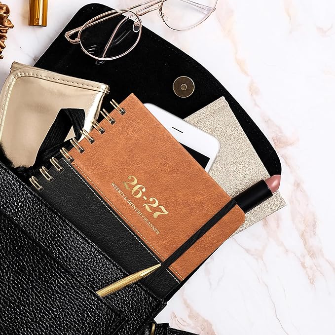 Planner 2026-2027 - Weekly Monthly Planner from July 2026 to June 2027, Calendar Planner with Inner Pocket, 6.1'' x 8.3''