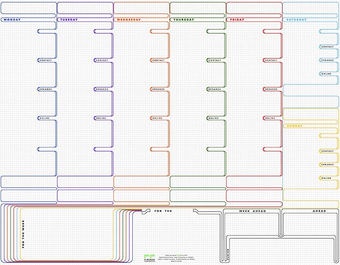 Ultimate Premium 2026 Weekly Day Desk Planner – 52-Page Undated Layout – Super Thick Bleed-Resistant Paper – Chipboard Backing – Top-Edge Glued - Made In USA (Blue, Purple, Orange, Green, Red, Light Blue, Yellow, Black, White, Gray, Large)