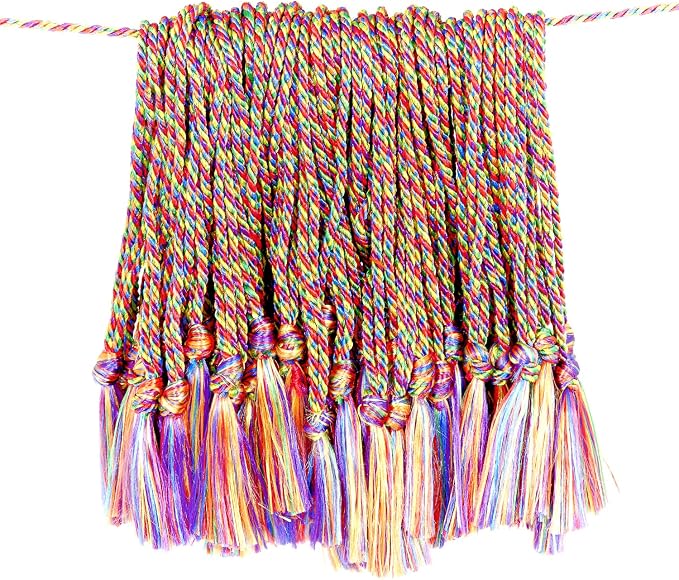 Tassel Depot 100 Floss Bookmark Tassels - Rainbow