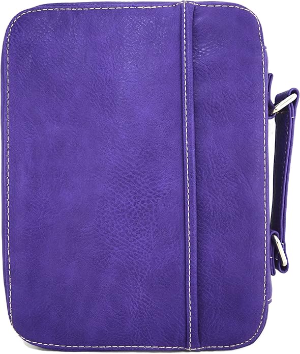 Western Style Embroidered Verse Scripture Bible Cover Book Bibles Carrying Case for Women Extra Strap Purse Messenger Bag