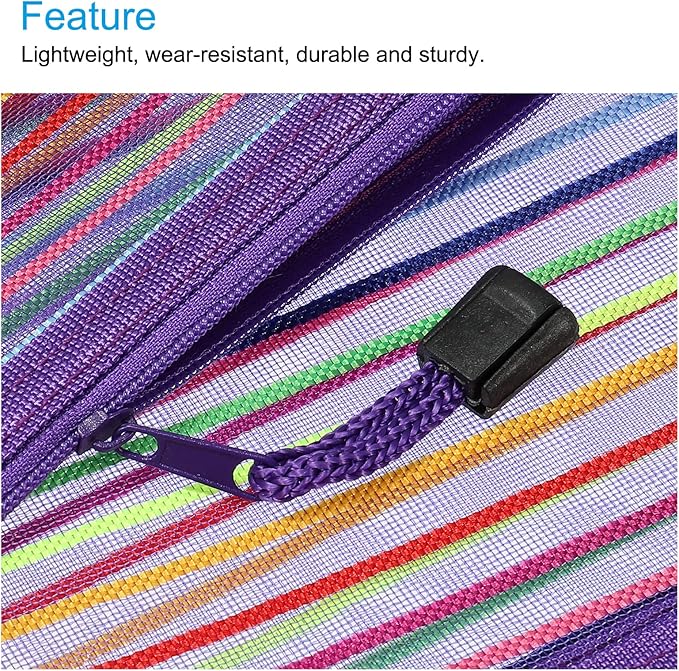 MECCANIXITY Mesh Zipper Pouches, B6 Colorful Pencil Case Document File Bags Storage Organizer for Office Supply Travel Accessory, Purple Pack of 6