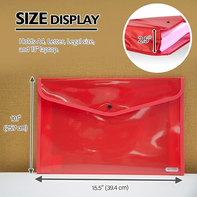 BAZIC Products V-Flap Legal Size Document Holder, for Documents Office School, Case of 72