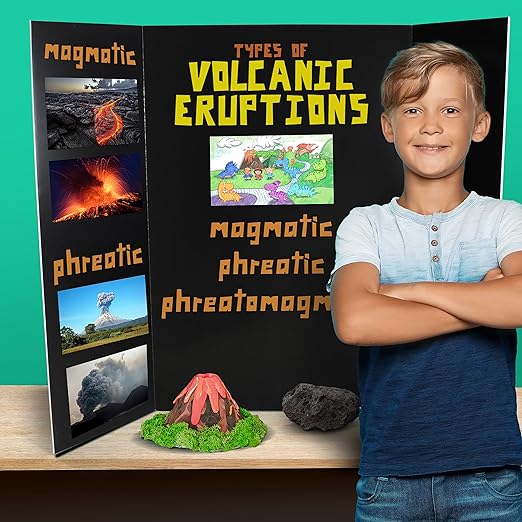 Flipside Products 36” x 48” Foam Project Boards for Presentations, Science Fair, School Projects, Event Displays and Trifold Picture Board - Black 3/16'' Thick - 24 Pack