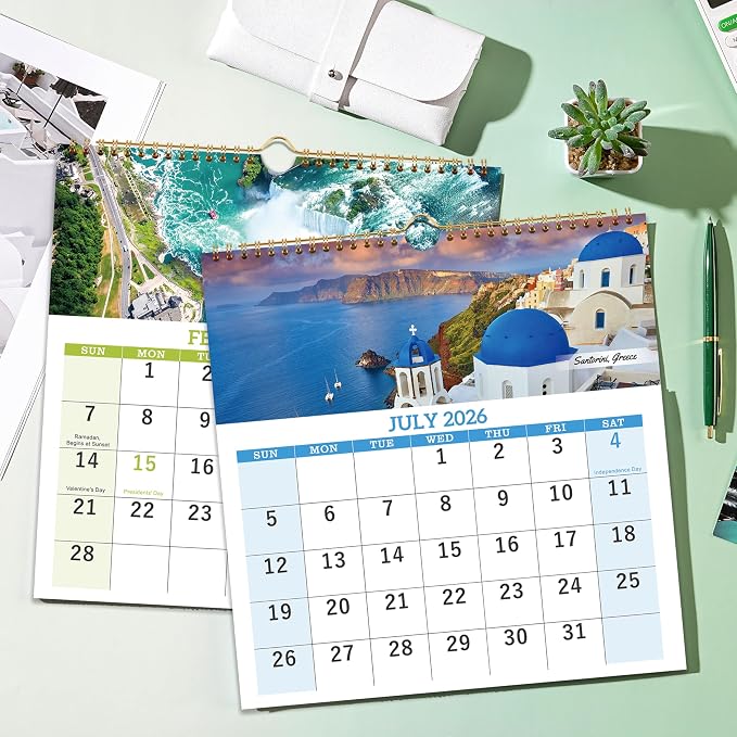 2026-2027 Calendar - May. 2026 - Jun. 2027, 3 Month Calendar Vertical Display, Wall Calendar 2026-2027, 11" x 26"(when opened)
