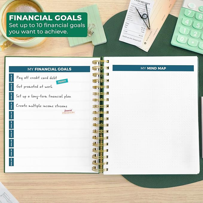 Clever Fox Budget Planner & Monthly Bill Organizer With Pockets. Expense Tracker, Budgeting Journal & Financial Book. Large, 8x9.5" (Dark Green)