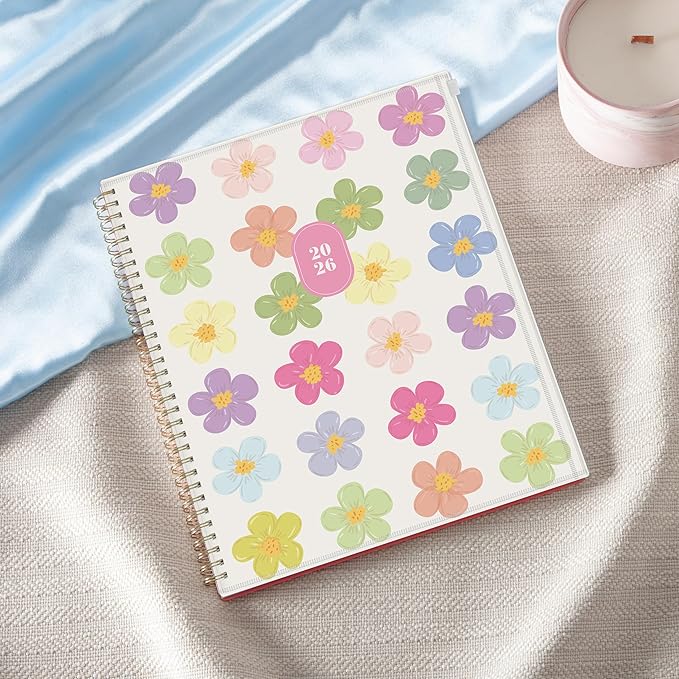 Blue Sky Gen Z 2026 Weekly and Monthly Planner Calendar, January 2026 - December 2026, 8.5" x 11", Flexible Cover With Zip Pouch, Durable Twin Wire Binding, Laminated Tabs, Storage Pocket, Capri