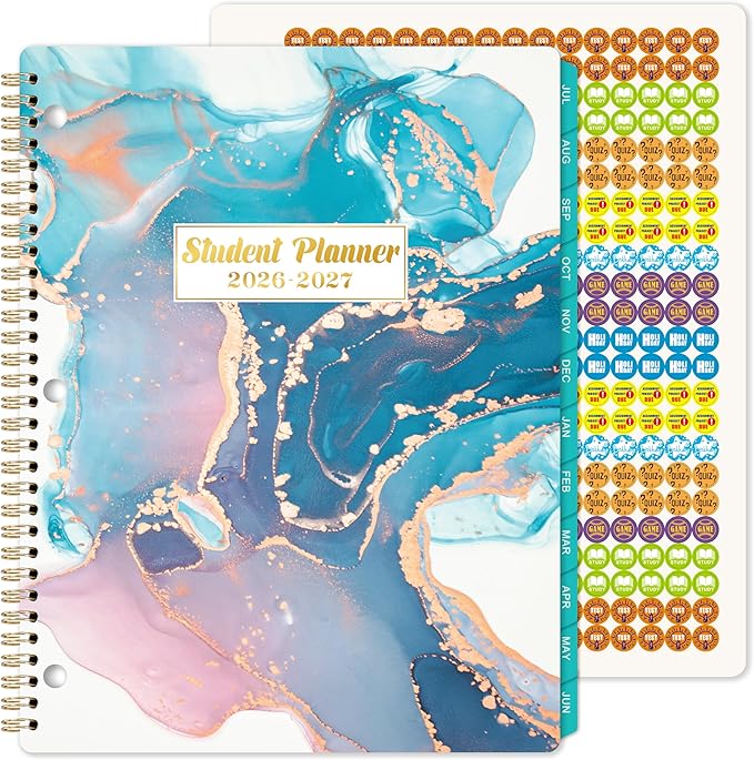 Student Planner 2026-2027 - School Planner with Stickers, July 2026- June 2027, 9" x 11", 2026-2027 Student Planner/Academic Planner with Thick Paper