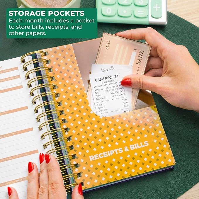 Clever Fox Budget Planner & Monthly Bill Organizer With Pockets. Expense Tracker, Budgeting Journal & Financial Book. Medium, 5.1x8.2" (Dark Blue)