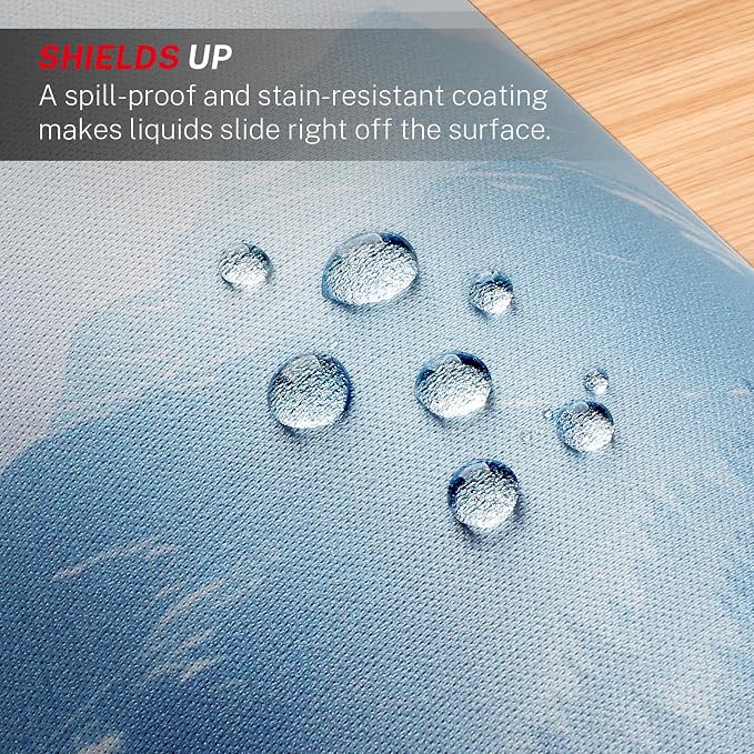 MROCO Essential Office & Gaming Mouse Pad, 8.5 x 11 Inch, Cloud Forest | Anti-Fray Stitched Edges, Functional and Stylish Pattern Design, Non-Slip Rubber Base, Water and Stain Resistant Protection
