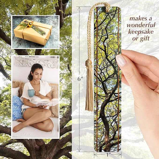 Hawaiian Monkeypod Tree Personalized Wooden Bookmark | Custom Tropical Nature Gift for Tree Lovers, Nature Lovers, Gardeners, Hawaii Lovers & Readers | Handmade in the USA