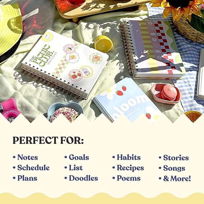 Daily Planner Organizer Notebook - To Do List 6-Month Undated Daily Planner with 180 Daily & 26 Weekly Pages - Aesthetic Checklist Notebook Planner for Passion, Goal & Work - Notcoy Midnight Breakfast