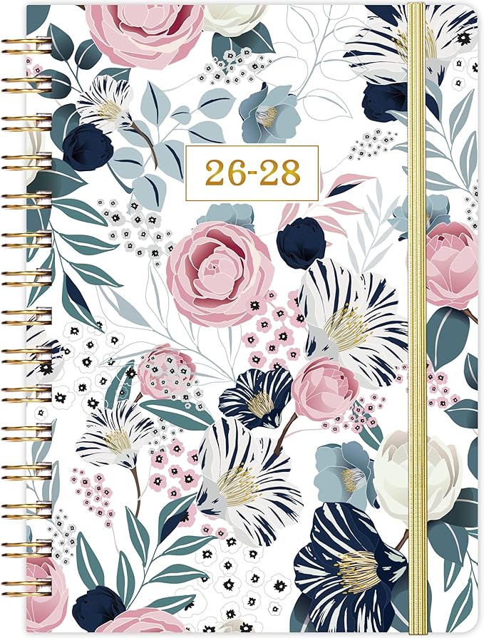 2026-2028 Monthly Planner - 3 Year Monthly Planner 2026-2028, JAN 2026 - DEC 2028, 8.4" x 6.3", Calendar Planner With Hardcover, 36-MonthTabs, Notes Pages, Inner Pocket, 36-Month Calendar - Flowers