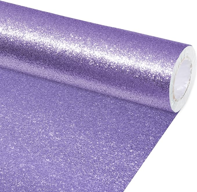 gisgfim 16" x20ft Glitter Bulletin Board Paper Roll Sparkle Color Bulletin Board Background Poster Paper Non Fading Gift Wrapping DIY Art Crafts for Office Classroom Decoration, Ultra Purple