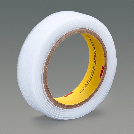3M Fastener SJ3530 Hook S001 White, 1 in x 50 yd 0.15 in Engaged Thickness (Pack of 1)