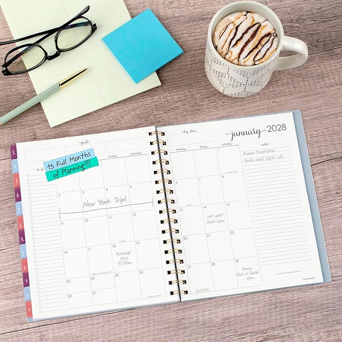 AT-A-GLANCE 2027 Planner, Weekly & Monthly, 13-Month Jan-Jan, 7" x 8.75", Harmony, Ice Blue (1099-805-38-27)