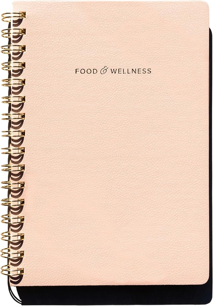 Kunitsa Co. Food and Exercise Journal for Women - Track Meals, Nutrition, and Weight Loss, 90 Days, Pink, 8.5 x 6 Inches