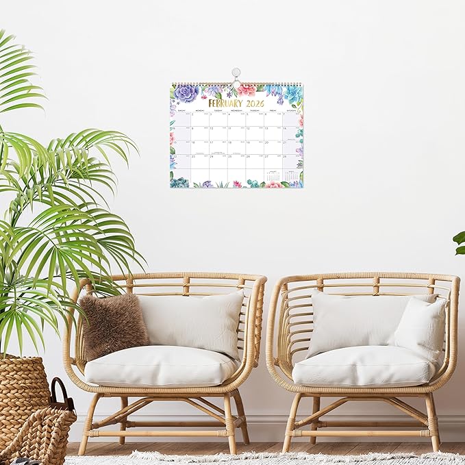 2026 Calendar - 2026 Wall Calendars, JAN. 2026 to DEC. 2026, 2026 Wall Calendar 12 Month, 14.5" x 11", Large Writing Blocks