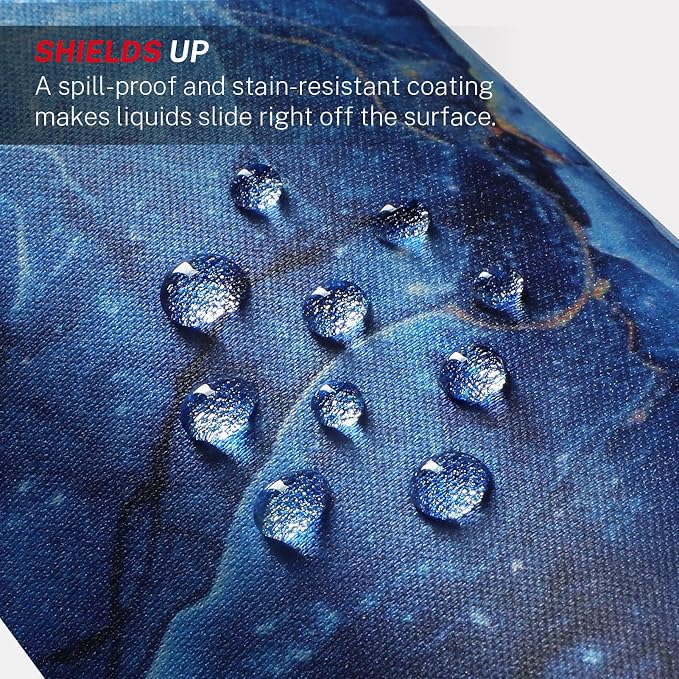 MROCO Essential Office & Gaming Mouse Pad, 8.5 x 11 Inch, Ocean Marble | Anti-Fray Stitched Edges, Functional Pattern Design, Non-Slip Rubber Base, Water and Stain Resistance