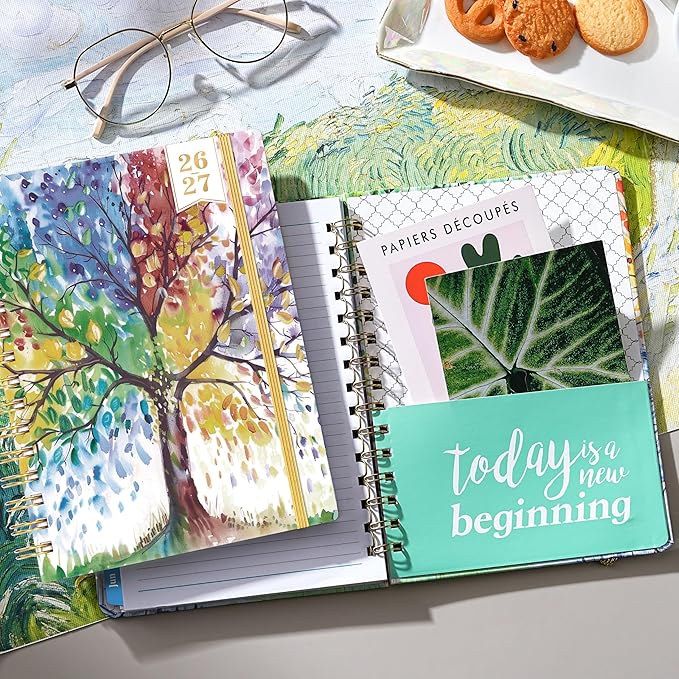 Planner 2026-2027 - 2026-2027 Planner Weekly and Monthly, July 2026 - June 2027, 6.4"x 8.5", with Elastic Closure, Inner Pocket, Coated Tabs