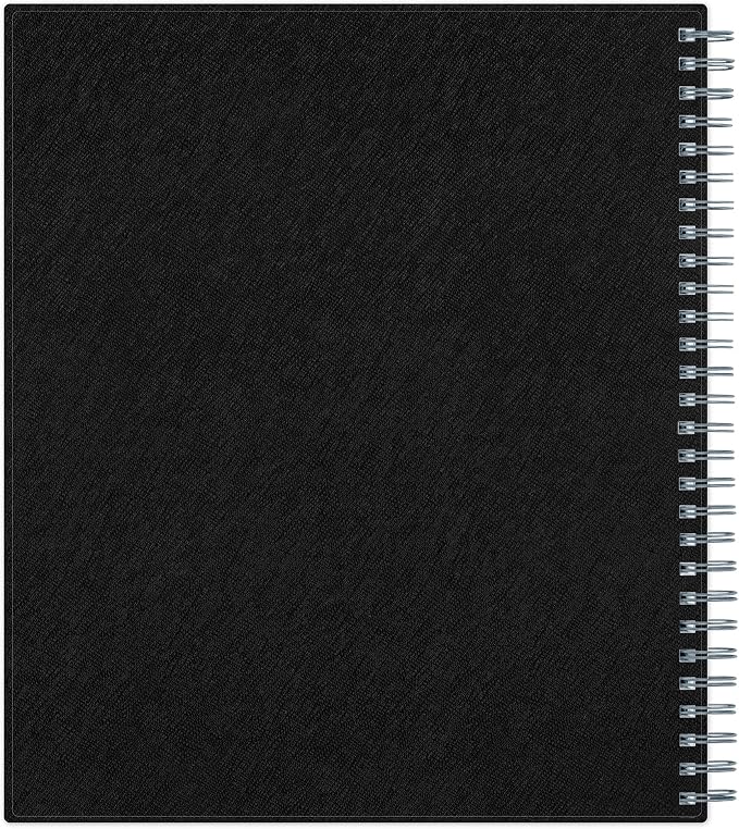 Blue Sky 2027 18 Month Large Print Monthly Planner Calendar, July 2026 - December 2027, 8" x 10", Monthly Layout, Flexible Cover, Durable Twin wire Binding, Laminated Tabs, Solid Black
