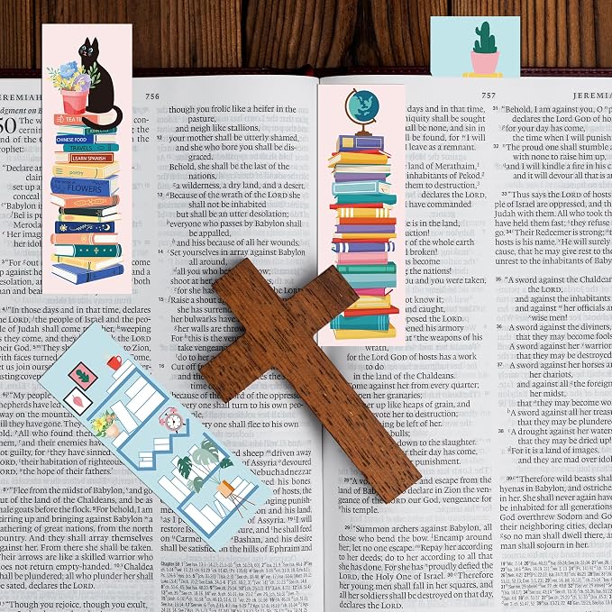 200 Pcs Bookshelf Bookmarks Bulk for Reading: Cute Book Tracker Bookmark for Kids Women, Creative Paper Book Marks Bookish Gifts for Book Lovers Students Stationery Back to School Supplies