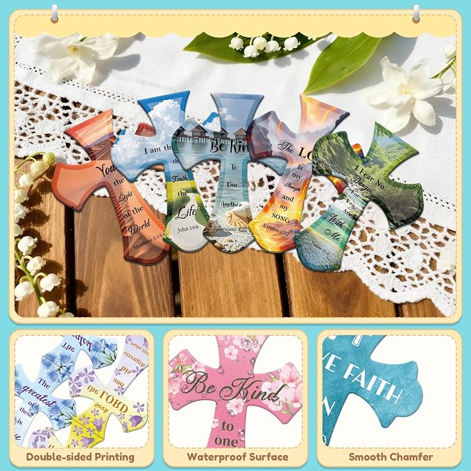 100Pack Magnetic Bookmarks Christian Bookmarks Bulk Cross Bible Bookmark for Reading Women Men Kids Teacher Book Lovers Gifts, Religious Magnet Bookmark Clips Personalized Book Markers (Multi-Style)