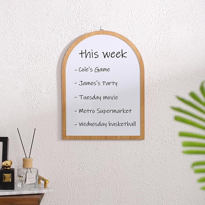 Mr. Pen Dry Erase Board, 16" x 12", Wooden Frame, Boho Design, Mini White Board for Kids & Students, Small Dry Erase Board (Pack of 2)
