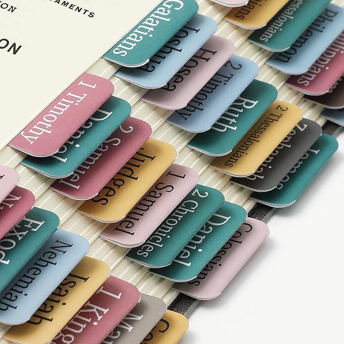 Mr. Pen- Bible Tabs, 75 Tabs, Serene Spring, Laminated Bible Tabs for Women and Men, Bible Tabs for Study Bible, Bible Index Tabs, Bible Book Tabs, Bible Labels Tabs, Mr Pen Bible Tabs