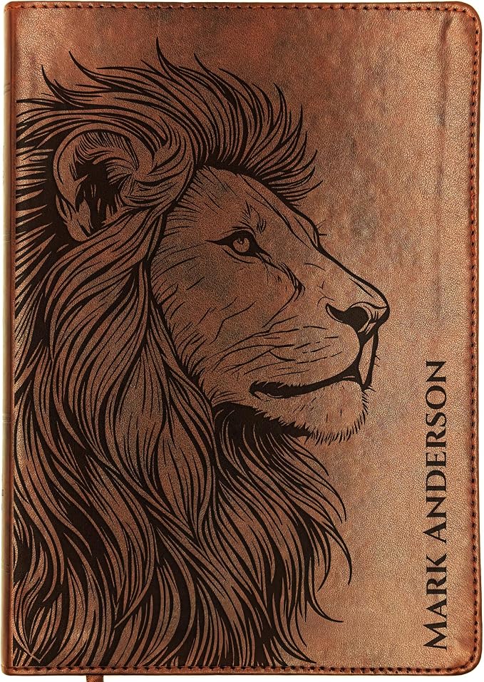 Personalized ESV Bible, Wide Margin, Custom Holy Bible, English Standard Version (Lion Profile)