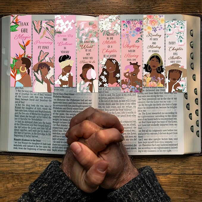 Black Girl Bookmarks Bulk, 150 Pcs Inspirational Paper Book Marks for Reading Women Girls, Affirmation Bookmark Double Sided for Black Magic Girls Classroom Library Supplies African American Gifts