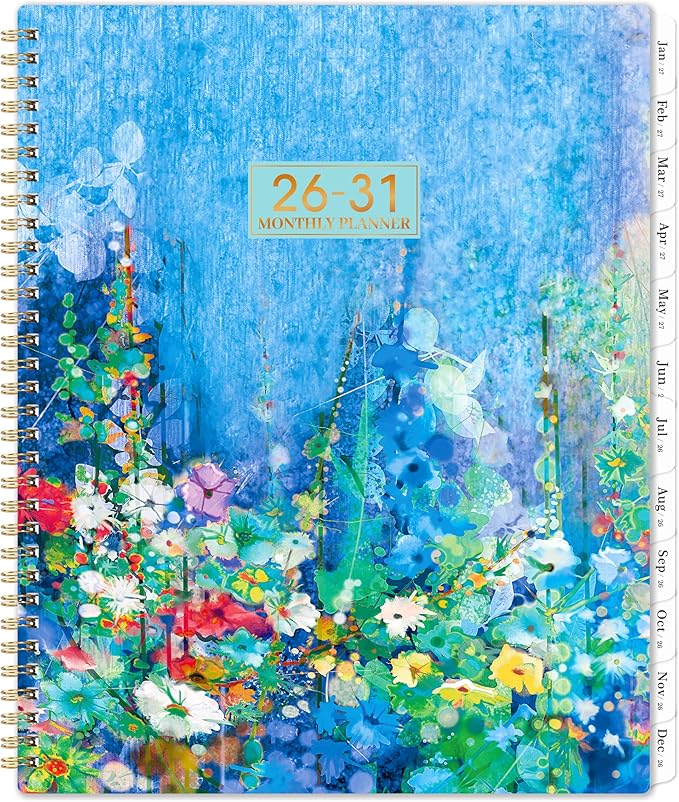 2026-2031 Monthly Planner - JUL. 2026 - JUN. 2031, 5 Year Monthly Calendar 2026-2031, 11" x 9", 60-Months 5 Year Calendar Planner, Tabs, Back Pocket, Holidays, Twin-Wire Binding, Note Pages
