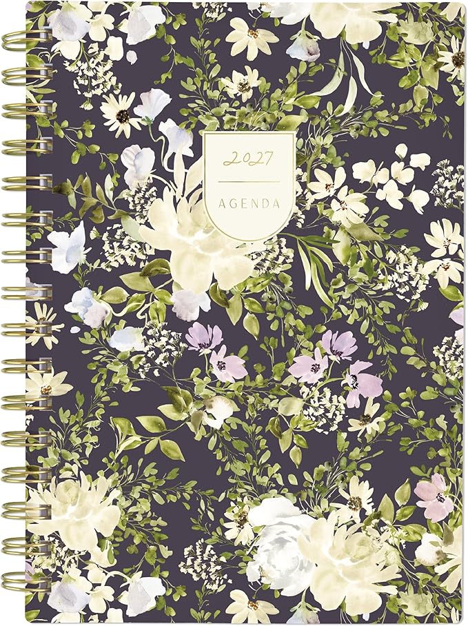 Mead Cambridge 2027 Planner, Weekly & Monthly, 5.5" x 8.5", Leah Bisch, Peony Garden (LB57-200-27)