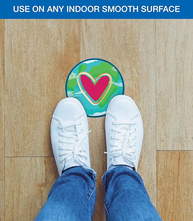 Carson Dellosa, One World Floor Decals, 10pcs